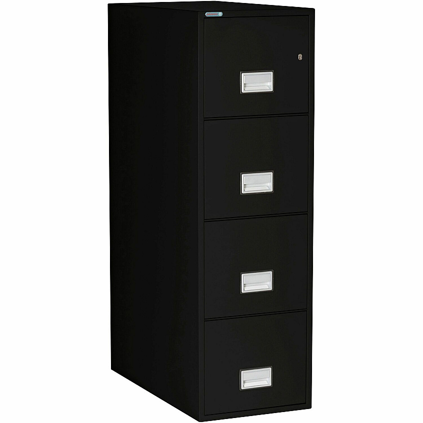 Phoenix World Class Vertical File - 4-Drawer 16.9" Width x 31" Depth x 54" Height - 4 x Drawer(s) for File - Letter - Vertical - Fire Resistant, Explosion Resistant, Impact Resistant, Security Lock - Black - 1 Each (LTR4W31B)