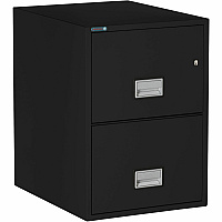 Phoenix World Class Vertical File - 2-Drawer 19.9" Width x 25" Depth x 28" Height - 2 x Drawer(s) for File - Legal - Vertical - Fire Resistant, Explosion Resistant, Impact Resistant, Security Lock - Black - 1 Each (LGL2W25B)