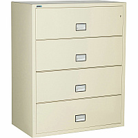Phoenix World Class Lateral File - 4-Drawer 44" Width x 23.6" Depth x 54.7" Height - 4 x Drawer(s) for File - Lateral - Fire Resistant, Explosion Resistant, Impact Resistant, Security Lock - Putty - 1 Each (LAT4W44P)