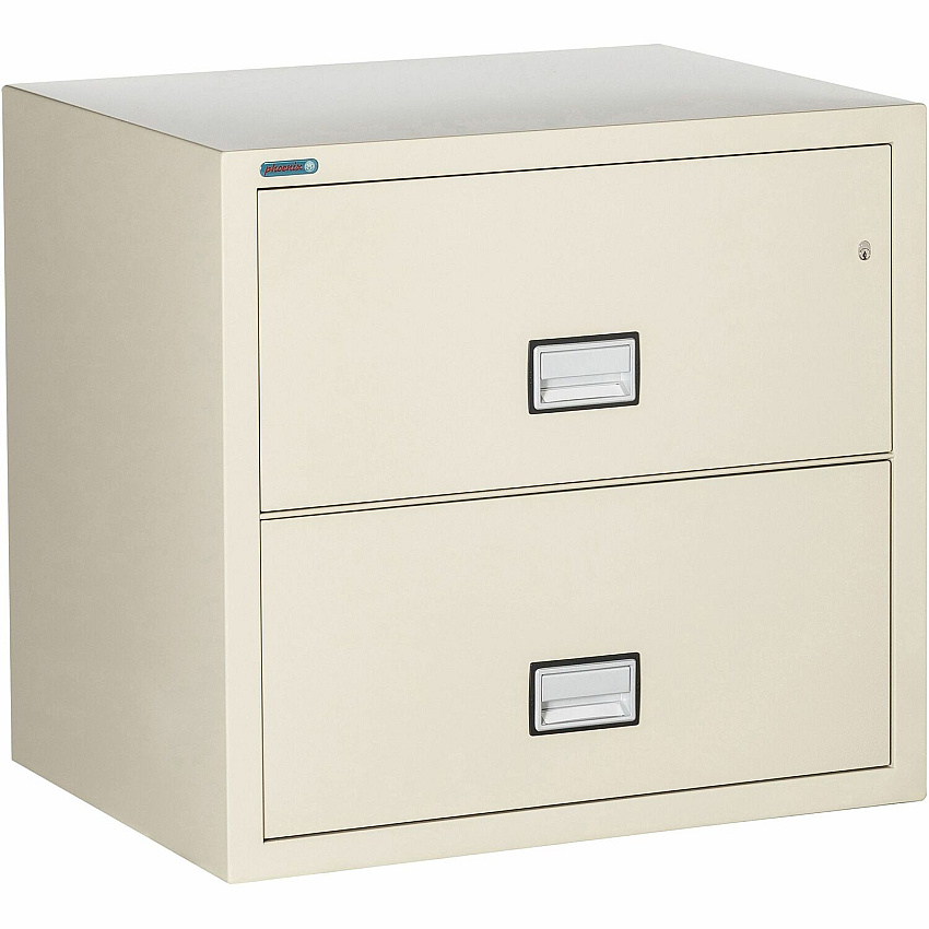 Phoenix World Class Lateral File - 2-Drawer 31" Width x 23.6" Depth x 28.8" Height - 2 x Drawer(s) for File - Lateral - Fire Resistant, Explosion Resistant, Impact Resistant, Security Lock - Putty - 1 Each (LAT2W31P)
