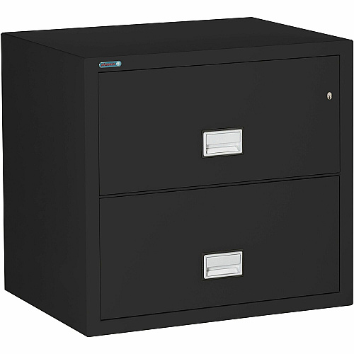 Phoenix World Class Lateral File - 2-Drawer 31" Width x 23.6" Depth x 28.8" Height - 2 x Drawer(s) for File - Lateral - Fire Resistant, Explosion Resistant, Impact Resistant, Security Lock - Black - 1 Each (LAT2W31B)