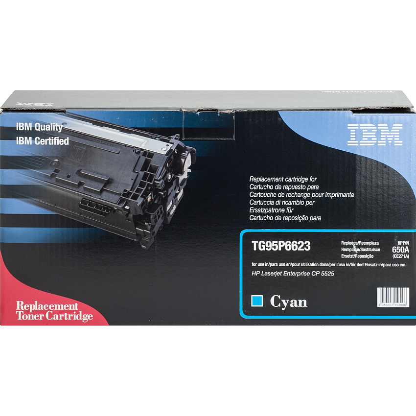 IBM Remanufactured Laser Toner Cartridge - Alternative for HP 650A (CE271A) - Cyan - 1 Each 15000 Pages (TG95P6623)