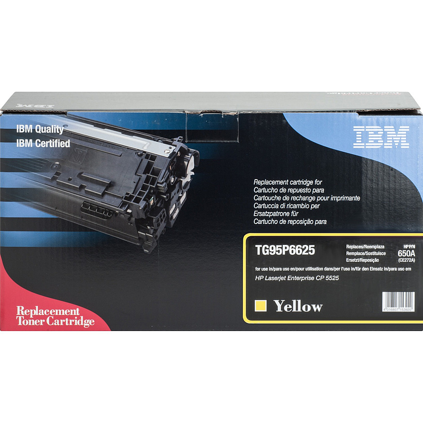 IBM Remanufactured Laser Toner Cartridge - Alternative for HP 650A (CE272A) - Yellow - 1 Each 15000 Pages (TG95P6625)