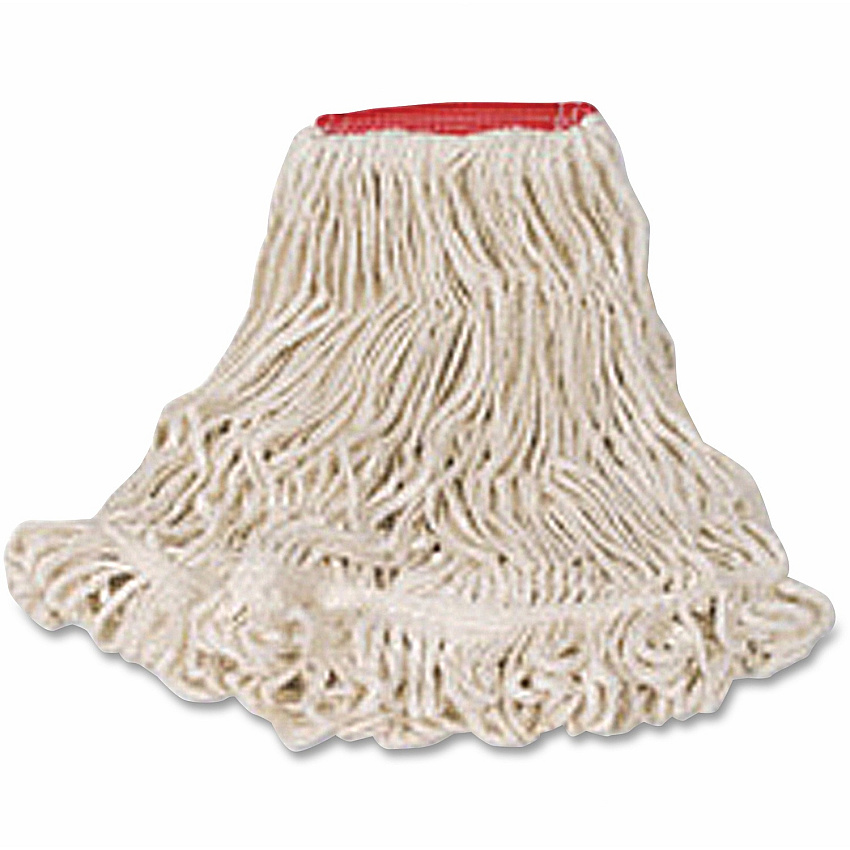Rubbermaid Commercial Super Stitch Large Blend Mop Cotton, Synthetic Yarn - 6 / Carton (D21306WH00CT)