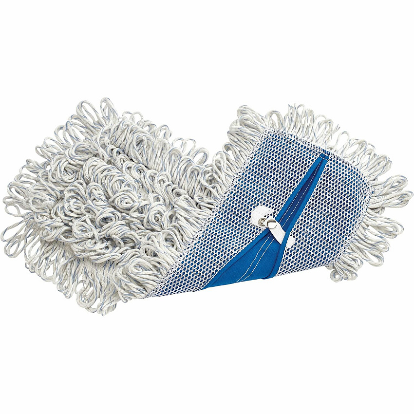 Rubbermaid Commercial Looped Fringe Finish Mop 5" Width x 18" Length - Rayon, Synthetic - 6 / Carton (E05200WHCT)