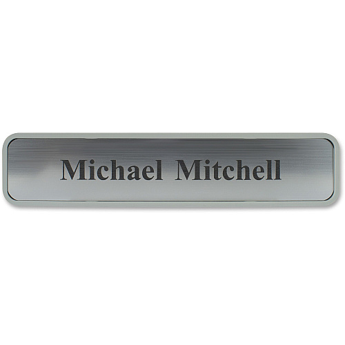 Xstamper Designer Framed Wall/Door Sign 10" Holding Width x 2" Holding Height - Rectangular Shape - Wall, Door - Rounded Corner - Plastic - Gray - 1 Each (G37)