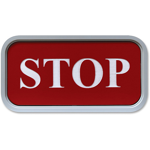 Xstamper Designer Framed Wall/Door Sign 4" Holding Width x 2" Holding Height - Rectangular Shape - Wall, Door - Rounded Corner - Plastic - Gray - 1 Each (G42)