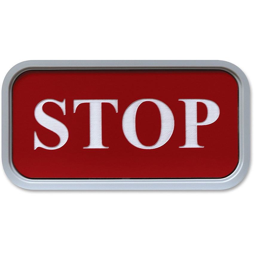 Xstamper Designer Framed Wall/Door Sign 4" Holding Width x 2" Holding Height - Rectangular Shape - Wall, Door - Rounded Corner - Plastic - Gray - 1 Each (G42)