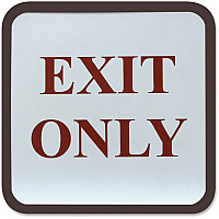 Xstamper Designer Framed Wall/Door Sign 4" Holding Width x 4" Holding Height - Square Shape - Wall, Door - Rounded Corner - Plastic - Brown - 1 Each (G53)