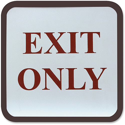 Xstamper Designer Framed Wall/Door Sign 4" Holding Width x 4" Holding Height - Square Shape - Wall, Door - Rounded Corner - Plastic - Brown - 1 Each (G53)