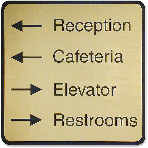 Xstamper Designer Framed Wall/Door Sign 8" Holding Width x 8" Holding Height - Square Shape - Wall, Door - Rounded Corner - Plastic - Black - 1 Each (G70)