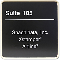 Xstamper Designer Framed Wall/Door Sign 8" Holding Width x 8" Holding Height - Square Shape - Wall, Door - Rounded Corner - Plastic - Almond - 1 Each (G71)