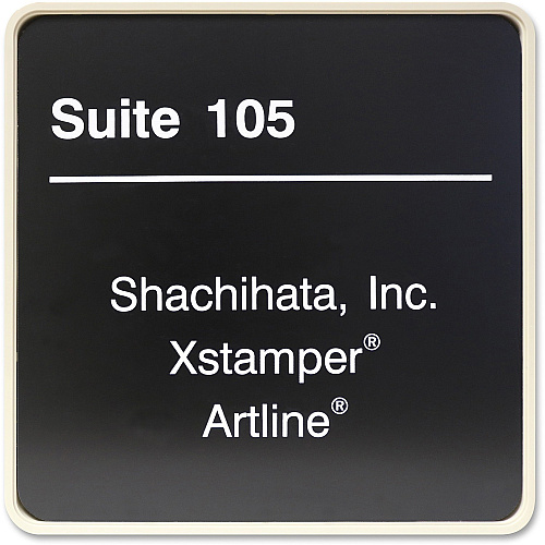 Xstamper Designer Framed Wall/Door Sign 8" Holding Width x 8" Holding Height - Square Shape - Wall, Door - Rounded Corner - Plastic - Almond - 1 Each (G71)