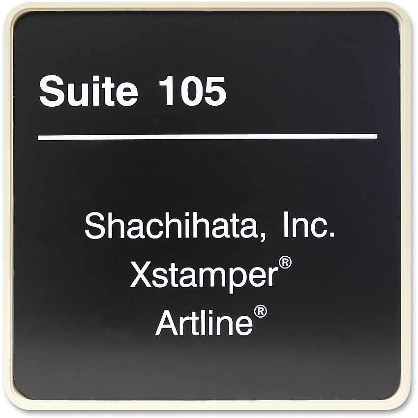 Xstamper Designer Framed Wall/Door Sign 8" Holding Width x 8" Holding Height - Square Shape - Wall, Door - Rounded Corner - Plastic - Almond - 1 Each (G71)