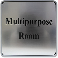 Xstamper Designer Framed Wall/Door Sign 8" Holding Width x 8" Holding Height - Square Shape - Wall, Door - Rounded Corner - Plastic - Gray - 1 Each (G72)