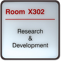 Xstamper Designer Framed Wall/Door Sign 8" Holding Width x 8" Holding Height - Square Shape - Wall, Door - Rounded Corner - Plastic - Brown - 1 Each (G73)