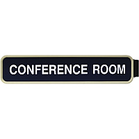 Xstamper Designer Double-sided Corridor Sign 10" Holding Width x 2" Holding Height - Rectangular Shape - Double Sided - Rounded Corner - Plastic - Almond - 1 Each (G81)