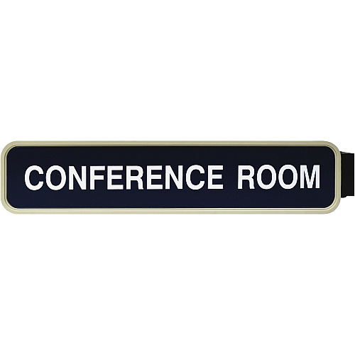 Xstamper Designer Double-sided Corridor Sign 10" Holding Width x 2" Holding Height - Rectangular Shape - Double Sided - Rounded Corner - Plastic - Almond - 1 Each (G81)