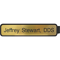 Xstamper Designer Double-sided Corridor Sign 10" Holding Width x 2" Holding Height - Rectangular Shape - Double Sided - Rounded Corner - Plastic - Brown - 1 Each (G83)