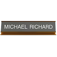 Xstamper Pedestal Aluminum Desk Sign 10