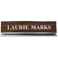 Xstamper Pedestal Aluminum Desk Sign 10