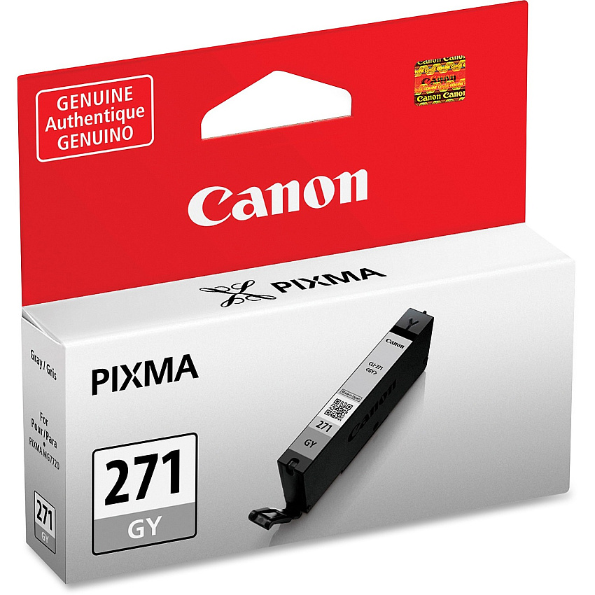 Canon CLI-271 Original Ink Cartridge Inkjet - Standard Yield - Gray - 1 Each (CLI271GY)