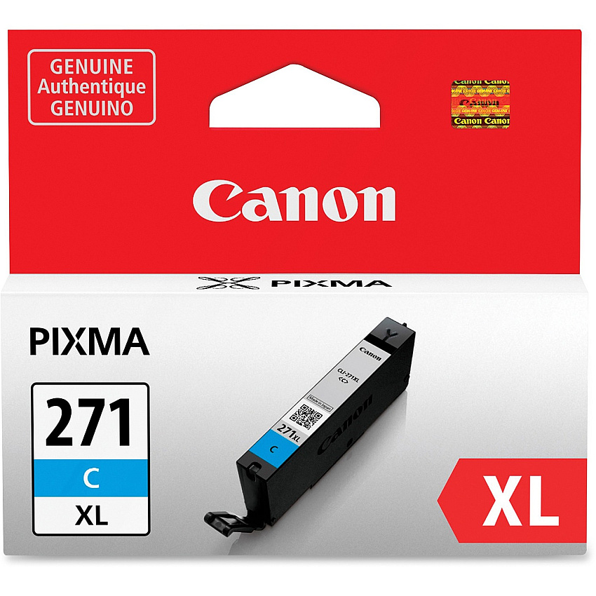 Canon CLI-271 Original Ink Cartridge Inkjet - High Yield - Cyan - 1 Each (CLI271XLC)