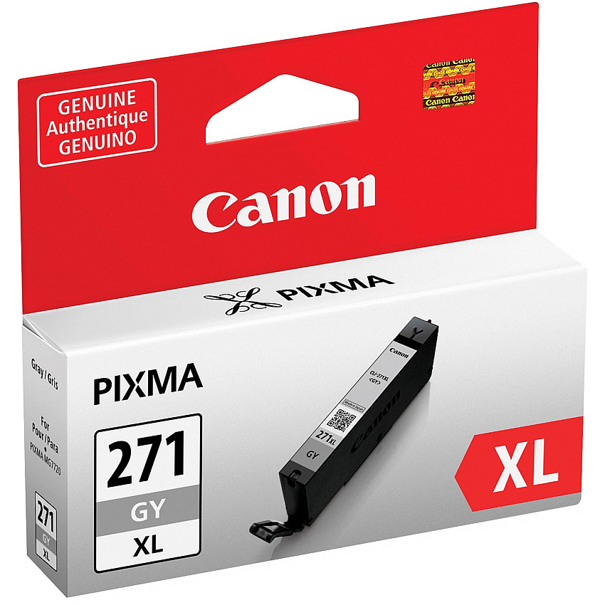 Canon CLI-271 Original Ink Cartridge Inkjet - High Yield - Gray - 1 Each (CLI271XLGY)