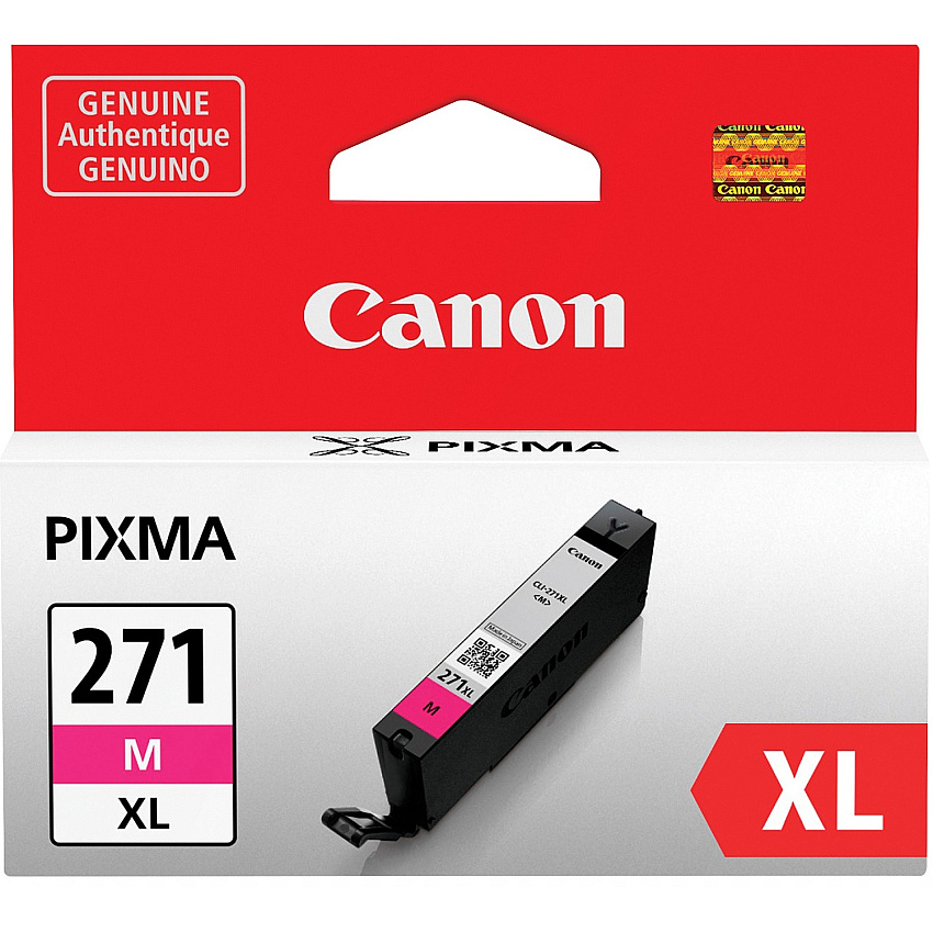 Canon CLI-271 Original Ink Cartridge Inkjet - High Yield - Magenta - 1 Each (CLI271XLM)