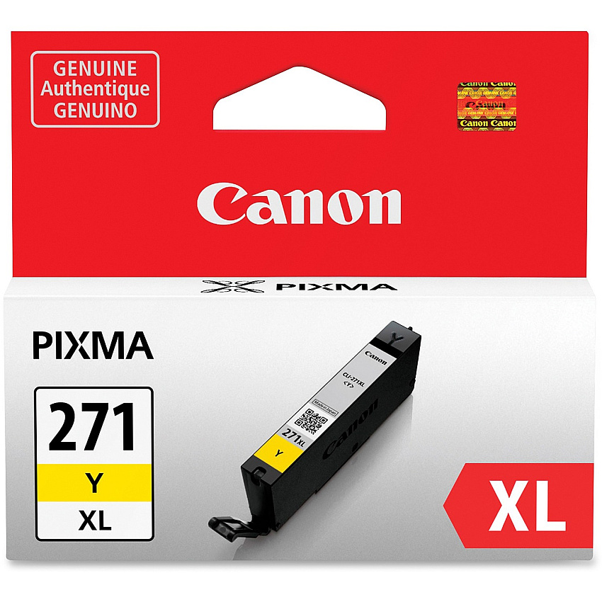Canon CLI-271 Original Ink Cartridge Inkjet - High Yield - Yellow - 1 Each (CLI271XLY)