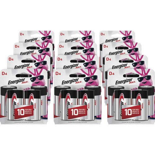 Energizer Max Alkaline D Batteries (E95BP4CT)