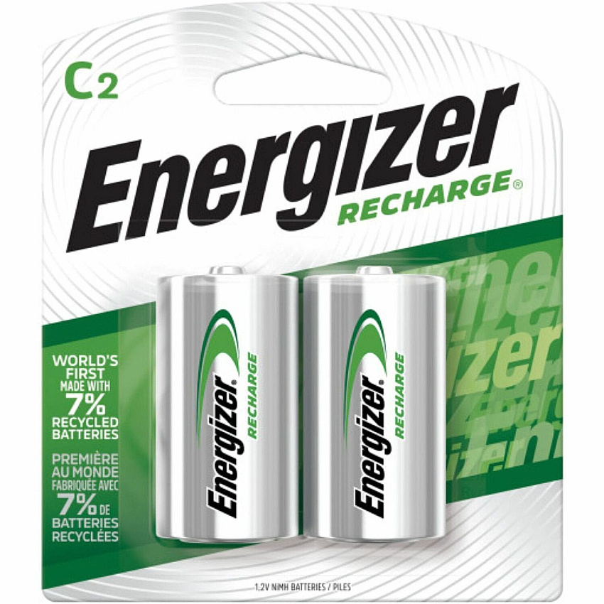 Energizer Recharge Universal Rechargeable C Battery 2-Packs For Multipurpose - Battery Rechargeable - C - 2/Pack - 24 / Carton (NH35BP2CT)