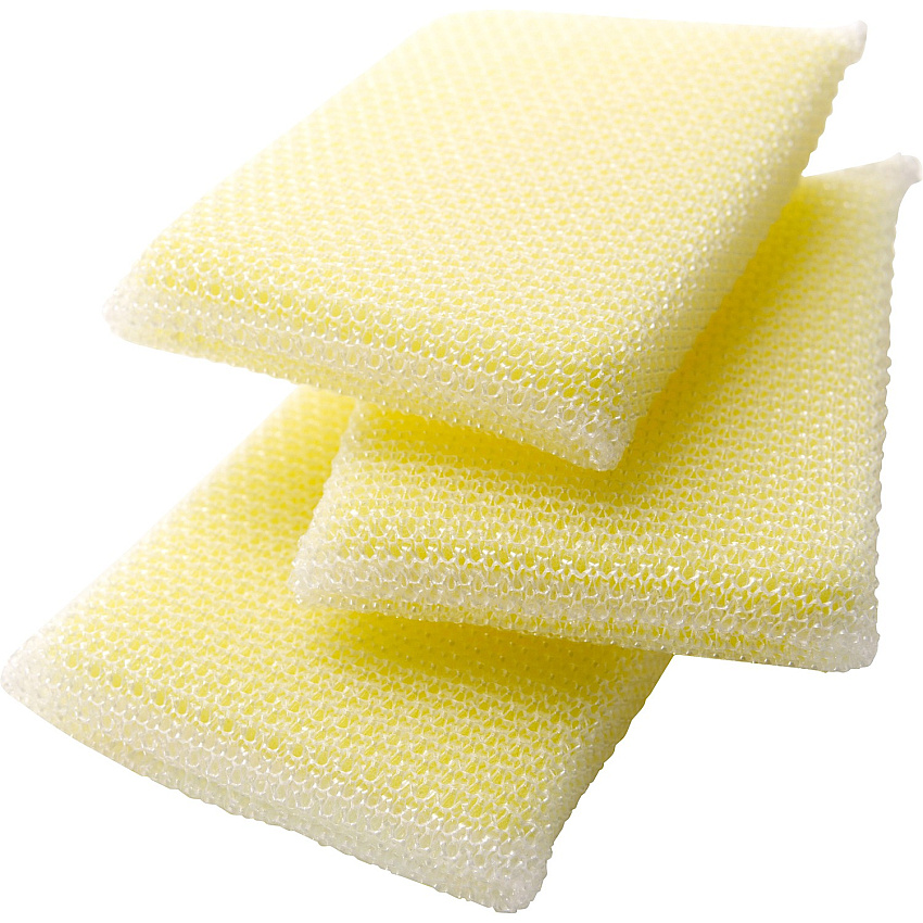 Scotch-Brite Dobie All-purpose Cleaning Pads 0.5" Height x 2.6" Width x 4.3" Depth - 3/Pack - 8 / Carton - Polyurethane - Yellow (7232FCT)