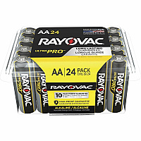 Rayovac Ultra Pro Alkaline AA Battery 24-Packs For Multipurpose - AA - 1.5 V DC - 24/Pack - 12 / Carton (ALAA24PPJCT)