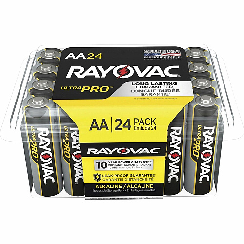 Rayovac Ultra Pro Alkaline AA Battery 24-Packs For Multipurpose - AA - 1.5 V DC - 24/Pack - 12 / Carton (ALAA24PPJCT)