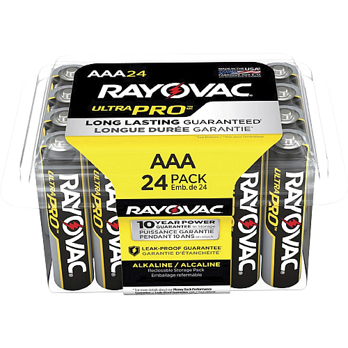 Rayovac Ultra Pro Alka AAA Batteries Storage Pack of 24 For Multipurpose - AAA - 1.5 V DC - 24/Pack - 12 / Carton (ALAAA24PPJCT)