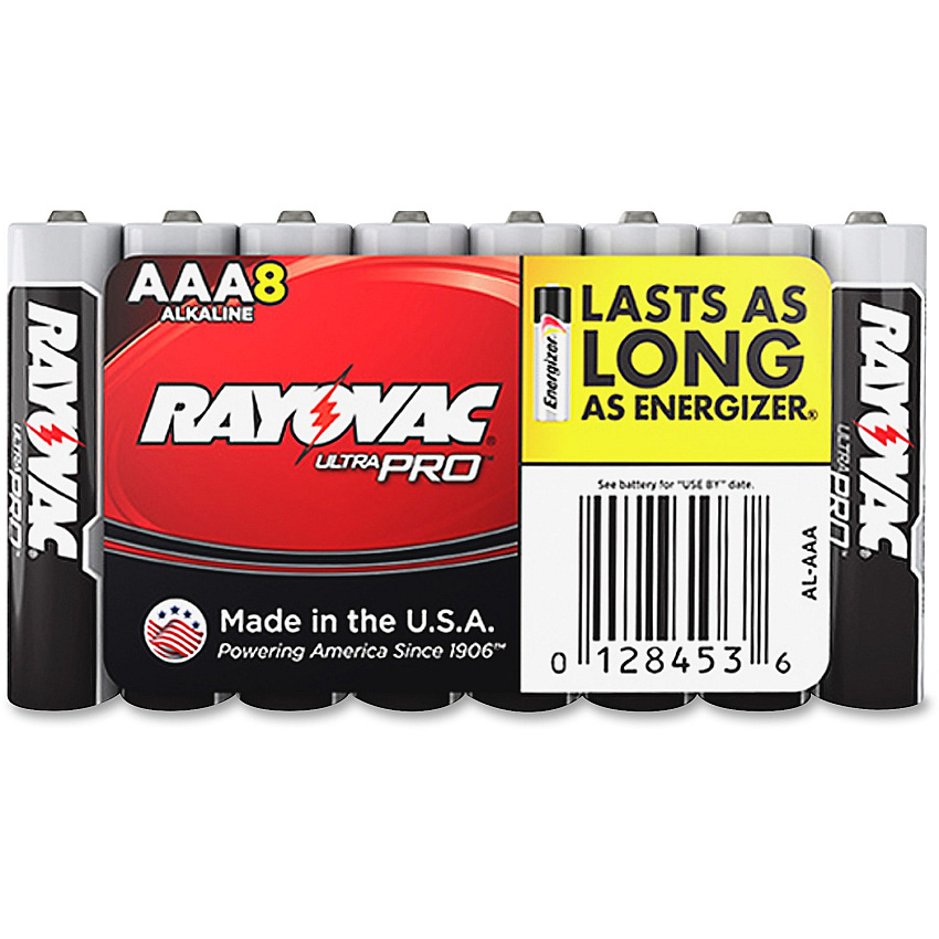 Rayovac Ultra Pro Alkaline AAA Battery 8-Packs For Multipurpose - AAA - 1.5 V DC - 8/Pack - 12 / Carton (ALAAA8JCT)