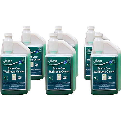Rochester Midland RMC Enviro Care Washroom Cleaner Concentrate - 32 fl oz (1 quart) - Bio-based, Phosphate-free, Non-toxic - Blue, Green - 6 / Carton (12002014CT)