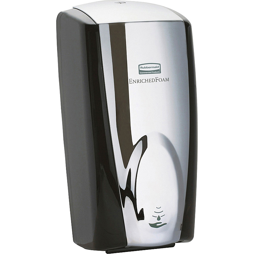 Rubbermaid Commercial Touch-free Auto Foam Dispenser Automatic - Black, Chrome - 10 / Carton (750411CT)