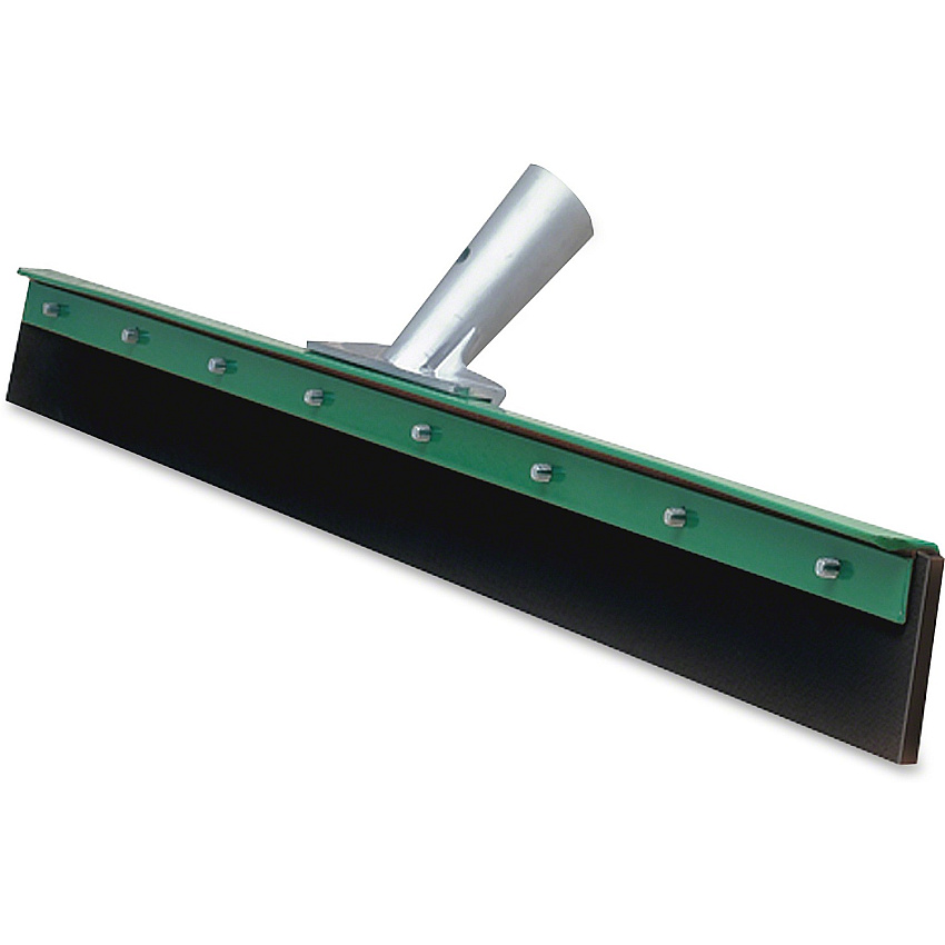 Unger AquaDozer Straight 24" Floor Squeegee 24" EPDM Rubber Blade - Durable, Long Lasting, Heavy Duty, Sturdy - Green, Black - 6 / Carton (FP600CT)