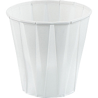 Solo 3.5 oz Treated Paper Souffle Portion Cups 3.50 fl oz - White - Paper - Medicine - 100/Pack - 50 / Carton (4502050CT)