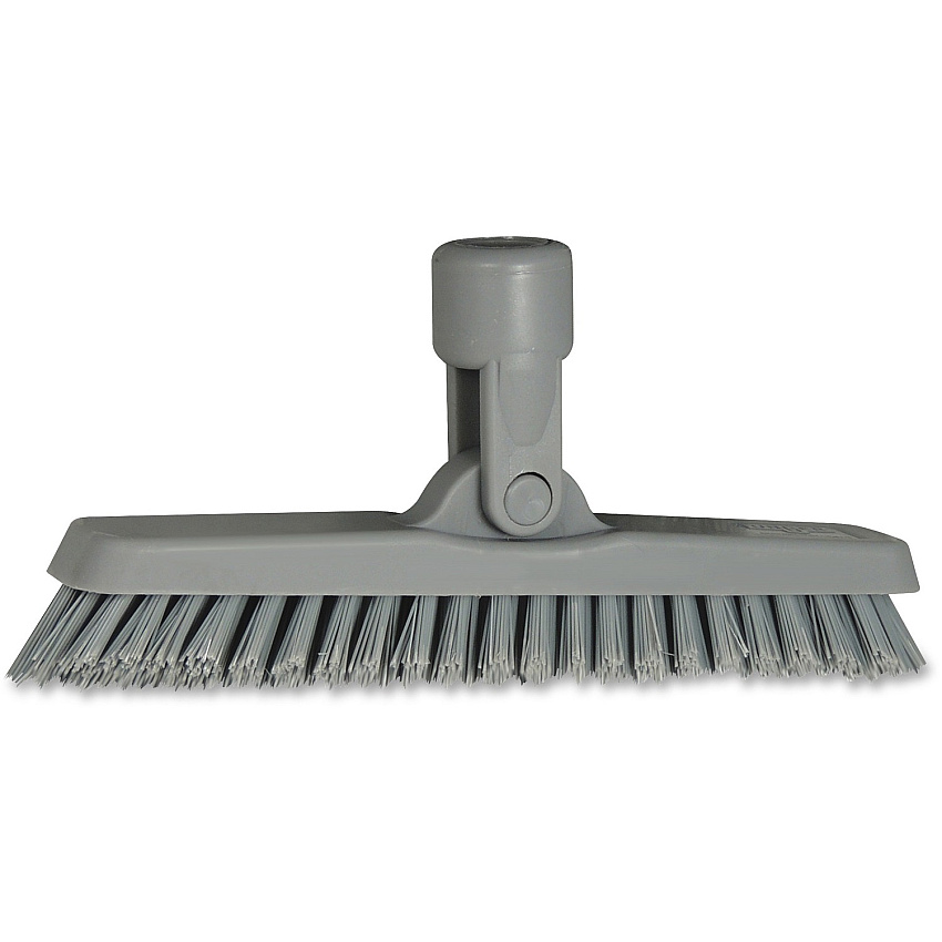 Unger SmartColor Swivel Corner Brush 8.60" Polyethylene Terephthalate (PET) Bristle - Gray - 10 / Carton (CB20GCT)