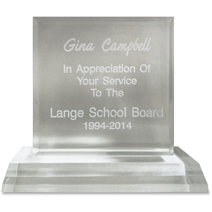 Xstamper Trinity Acrylic Award 6.5" Width x 6.3" Length - Laser Compatible - Assorted - Acrylic - 1 Each (A75)