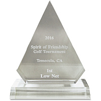 Xstamper Pinnacle Acrylic Award 5" Width x 6.8" Length - Laser Compatible - Assorted - Acrylic - 1 Each (A77)