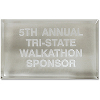 Xstamper Trinity Paperweight Acrylic Award 4" Width x 2.2" Length - Laser Compatible - Assorted - Acrylic - 1 Each (A81)