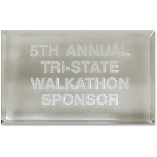 Xstamper Trinity Paperweight Acrylic Award 4" Width x 2.2" Length - Laser Compatible - Assorted - Acrylic - 1 Each (A81)