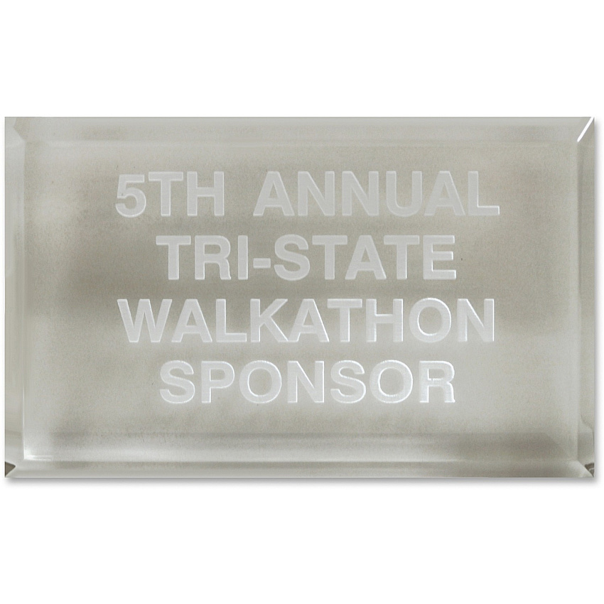 Xstamper Trinity Paperweight Acrylic Award 4" Width x 2.2" Length - Laser Compatible - Assorted - Acrylic - 1 Each (A81)