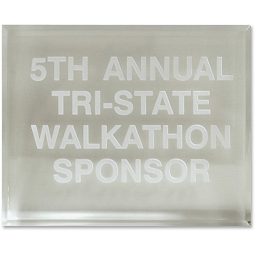 Xstamper Trinity Paperweight Acrylic Award 5" Width x 4" Length - Laser Compatible - Assorted - Acrylic - 1 Each (A82)