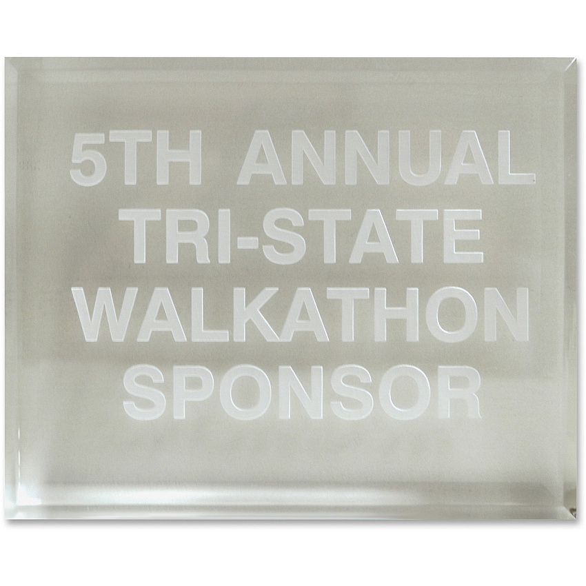 Xstamper Trinity Paperweight Acrylic Award 5" Width x 4" Length - Laser Compatible - Assorted - Acrylic - 1 Each (A82)