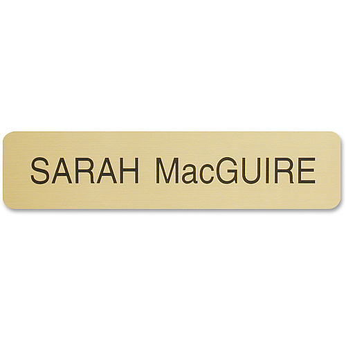 Xstamper Designer Name Plate Only 8" Width x 2" Height - Rectangular Shape - Rounded Corner - Plastic - Assorted - 1 Each (G01)